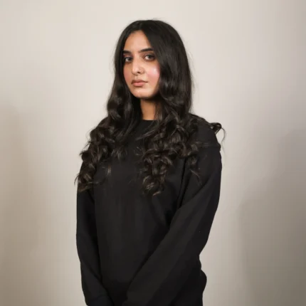 Basic Black Crew Neck Fleece Sweat Shirt